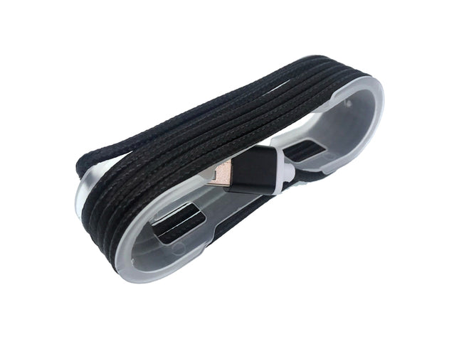 Cablu microusb textil negru