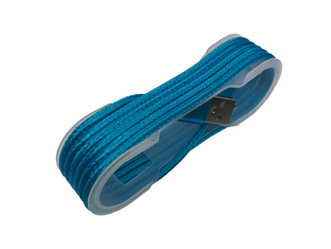 Cablu Iphone textil albastru