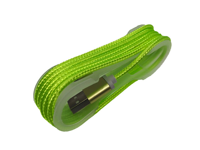 Cablu Iphone textil verde