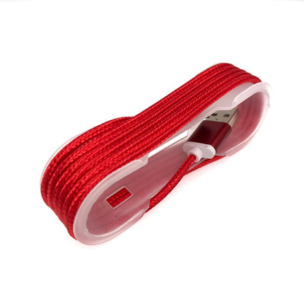 Cablu tip C textil rosu