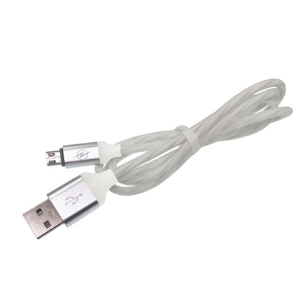Cablu microusb gros gumat alb