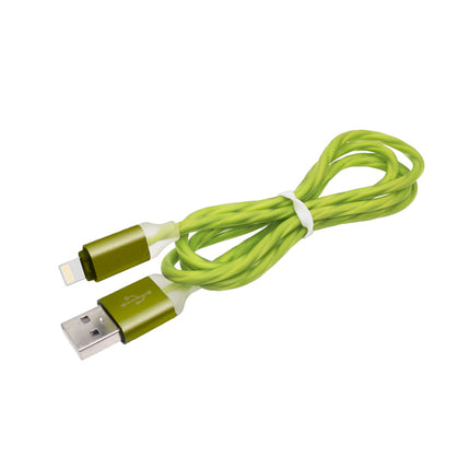 Cablu Iphone gros gumat verde
