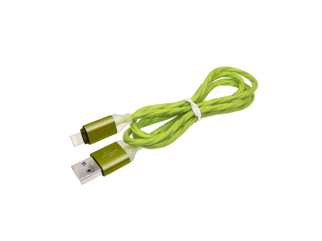 Cablu Iphone gros gumat verde - Accesorii tablete si smartphones