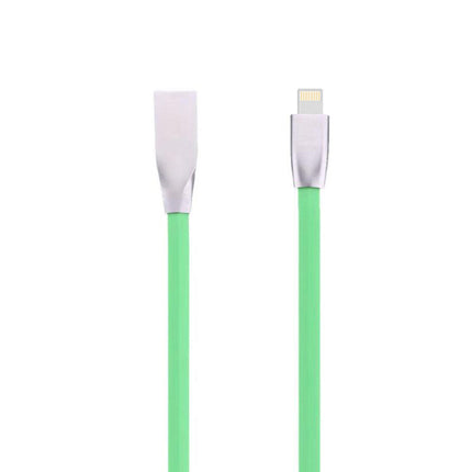 Cablu Iphone cu mufe in carcasa de metal verde