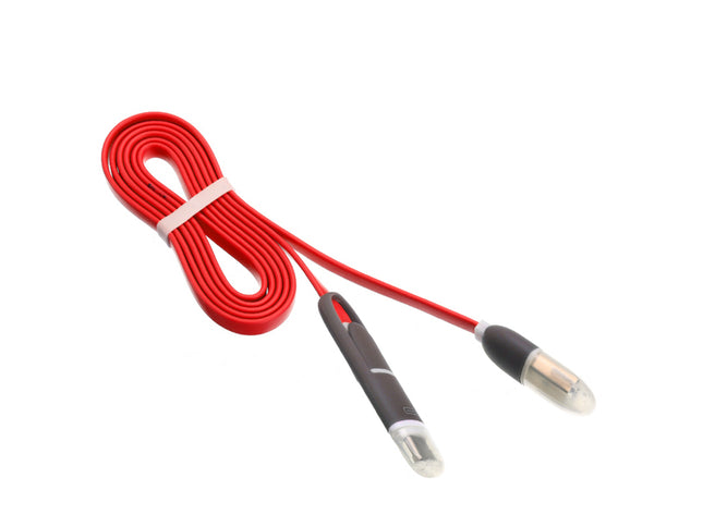 Cablu USB 2in1 microusb/Iphone cu capac rosu