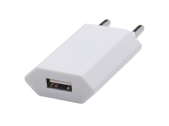 Incarcator retea mufa usb 1A alb