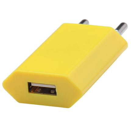 Incarcator retea mufa usb 1A galben