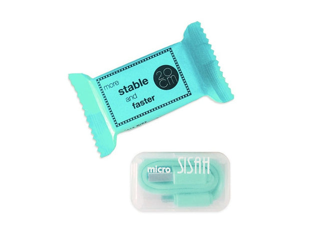 Cablu microusb 20cm verde