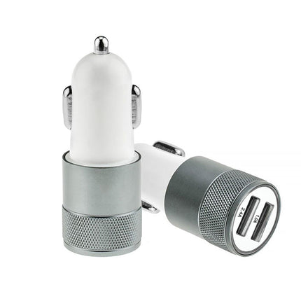 Incarcator auto 1A 2 USB-uri gri