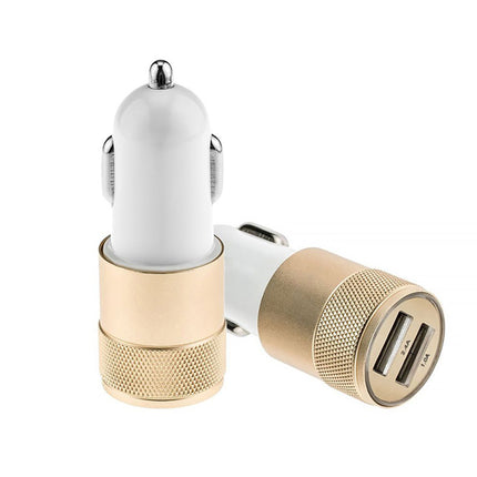 Incarcator auto 2A 2 USB-uri auriu