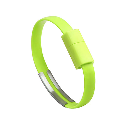 Cablu Iphone bratara 0.2m verde
