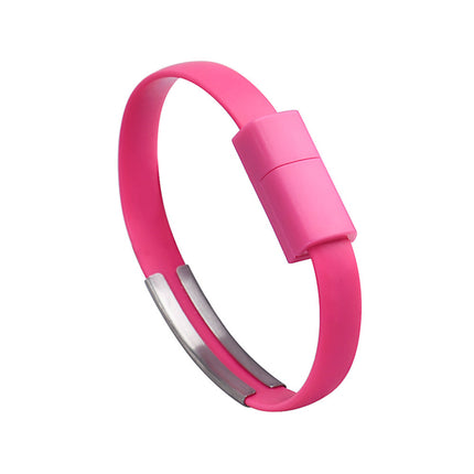 Cablu Iphone bratara 0.2m roz