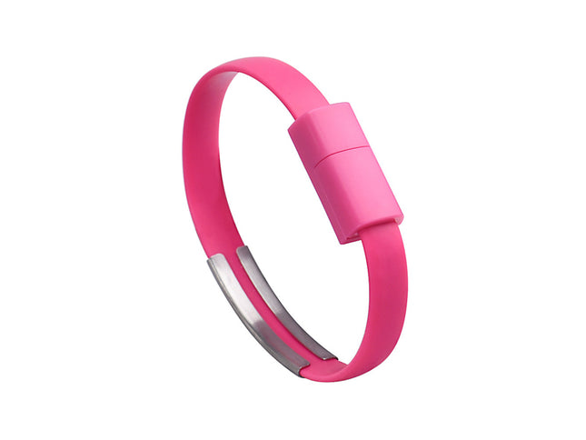 Cablu Iphone bratara 0.2m roz