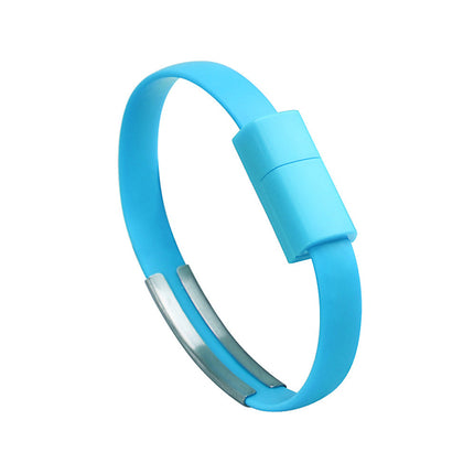 Cablu Iphone bratara 0.2m albastru