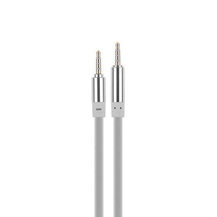 Cablu jack 3,5mm la jack 3,5mm silicon alb
