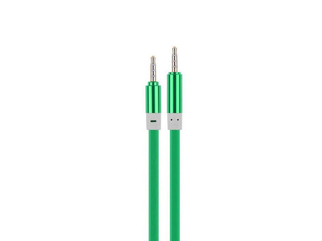 Cablu jack 3,5mm la jack 3,5mm silicon verde