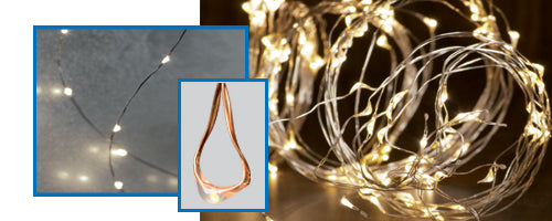 Ghirlanda 50 leduri micro lumina calda 5m pe baterii
