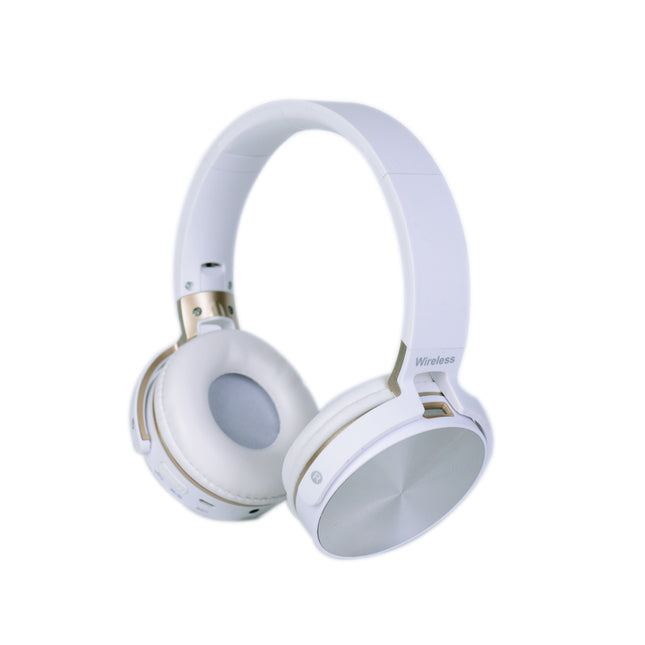 Casti fara fir cu mp3/bt/FM/mic albe