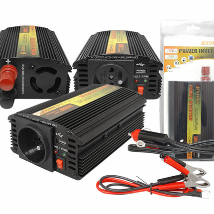 Invertor tensiune 12V 300W cu 2 porturi USB
