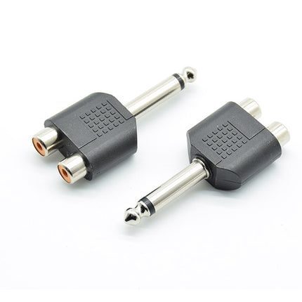 Adaptor jack 6,3mm la 2 RCA mama