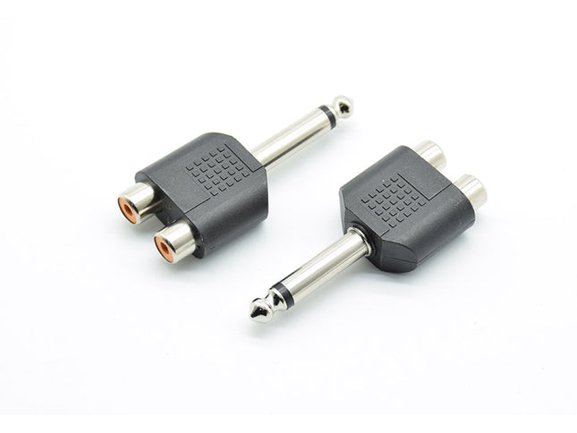 Adaptor jack 6,3mm la 2 RCA mama