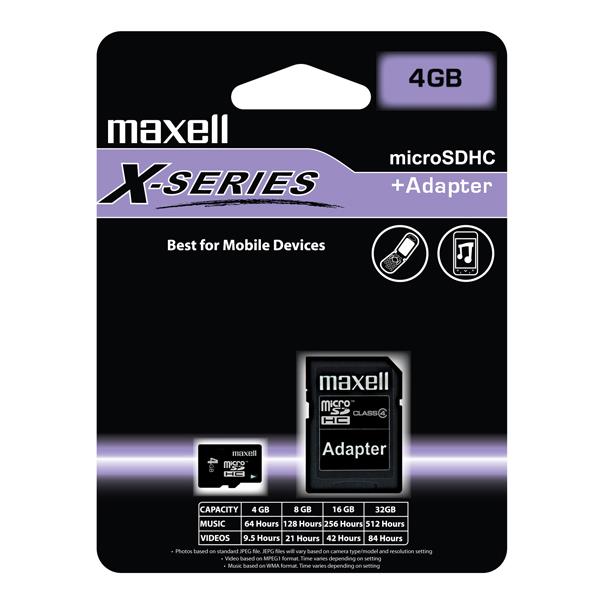 MicroSDHC 4Gb Maxell clasa 10 cu adaptor