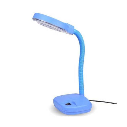 Lampa cu lupa si neon de masa neagra