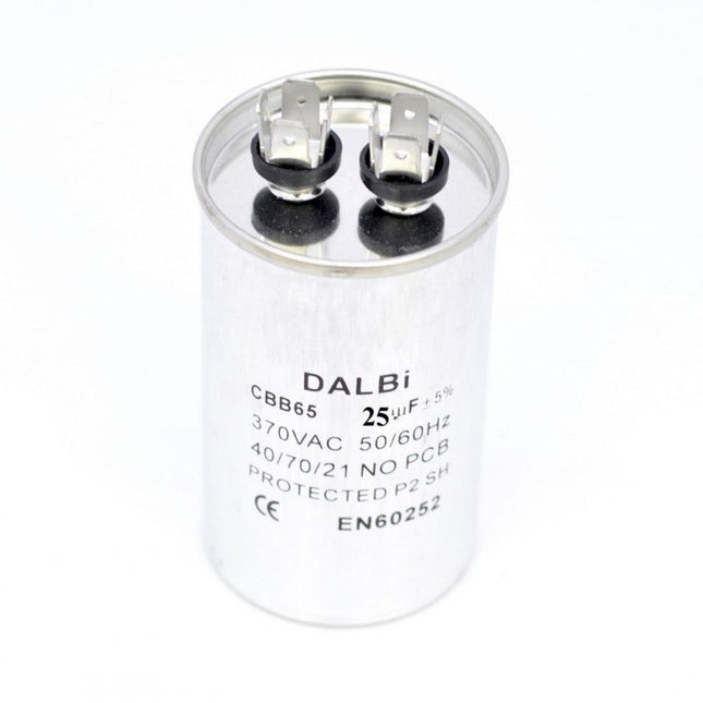 Condensator Aluminiu 370V 25uF pentru instalatii - Componente electronice