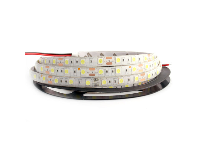Rola leduri 5050 SMD 5mm alb 5m 60led/m impermeabila