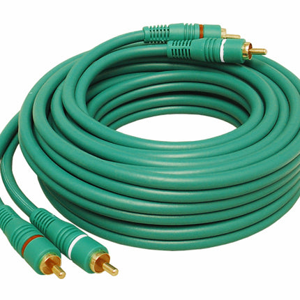 Cablu 2RCA la 2RCA 1,5m verde 4.0x8mm