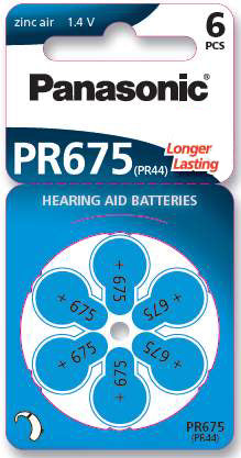 Set 6 baterii aparat auditiv Panasonic 675