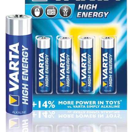 Set 4 baterii Varta High Energy Longlife Power R3