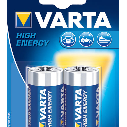 Set 2 baterii Varta High Energy Longlife Power R14