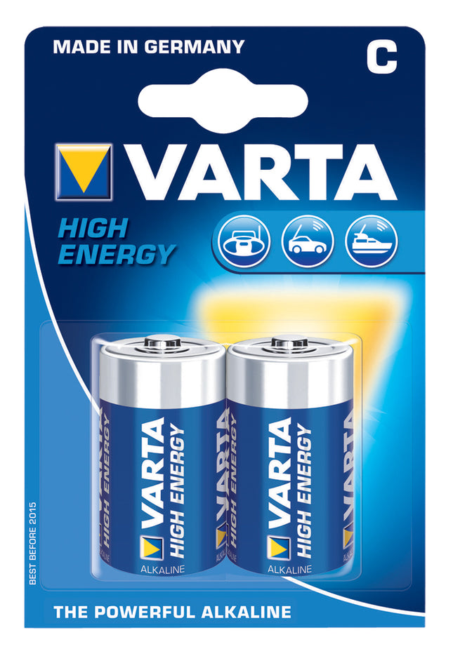 Set 2 baterii Varta High Energy Longlife Power R14