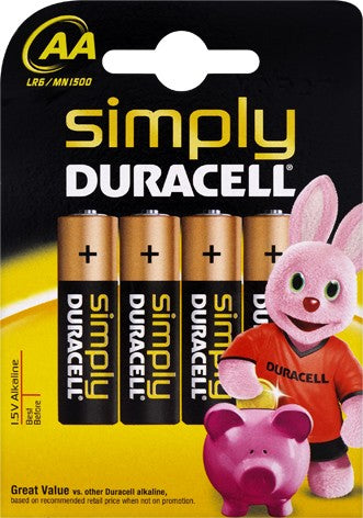 Set 4 baterii R6 Duracell Simply
