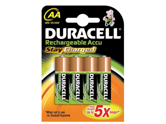Set 4 acumulatori 2500ma Duracell Stay Charged R6