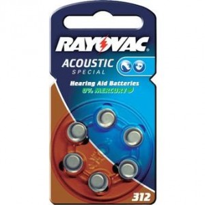 Set 6 baterii aparat auditiv Rayovac 312