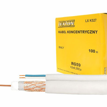 Cablu coaxial RG59+2x0.35mm2 camere Cu