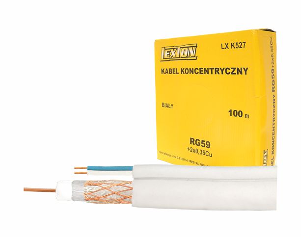 Cablu coaxial RG59+2x0.35mm2 camere Cu