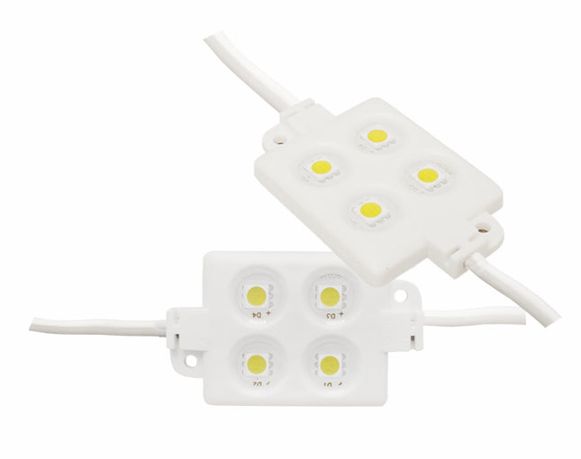 Modul 4 leduri SMD 5050 alb cald