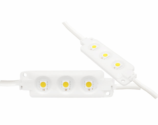 Modul 3 leduri SMD 5050 alb cald