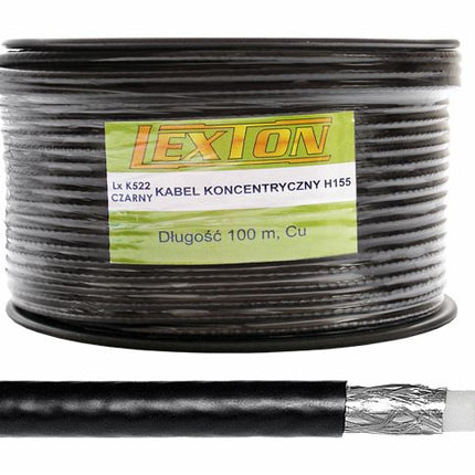 Cablu coaxial H155 100m negru
