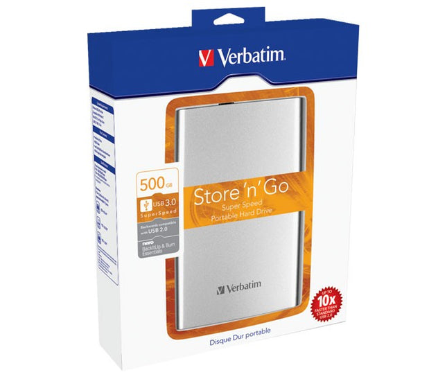 HDD extern 2,5inch 500Gb USB 3.0 Verbatim silver