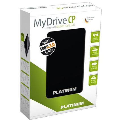 HDD extern 2,5inch 500Gb USB 3.0 Platinum negru