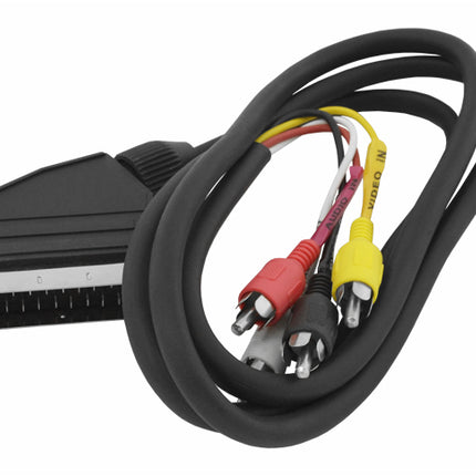 Cablu scart la 4 RCA 1,5m