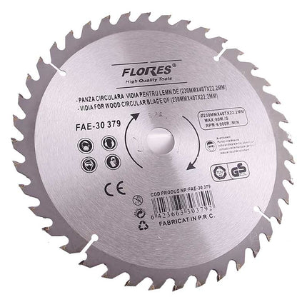 Panza circular vidia de (125mmX24TX22.2mm)