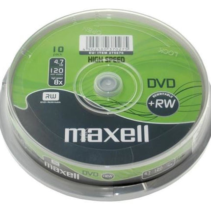 DVD+RW Maxell reinscriptibil 4.74GB, 16x, 10buc/set