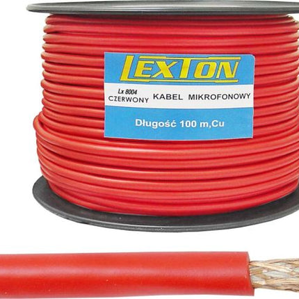 Cablu microfon stereo 6mm rosu