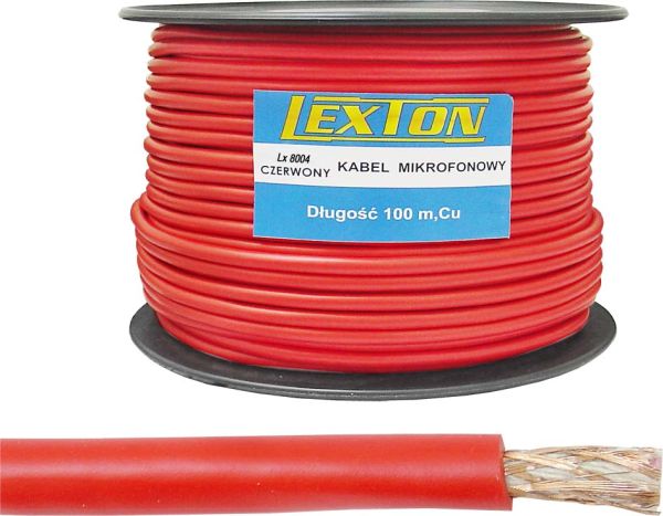 Cablu microfon stereo 6mm rosu