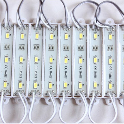 Neon 3 led SMD 5730 alb rece